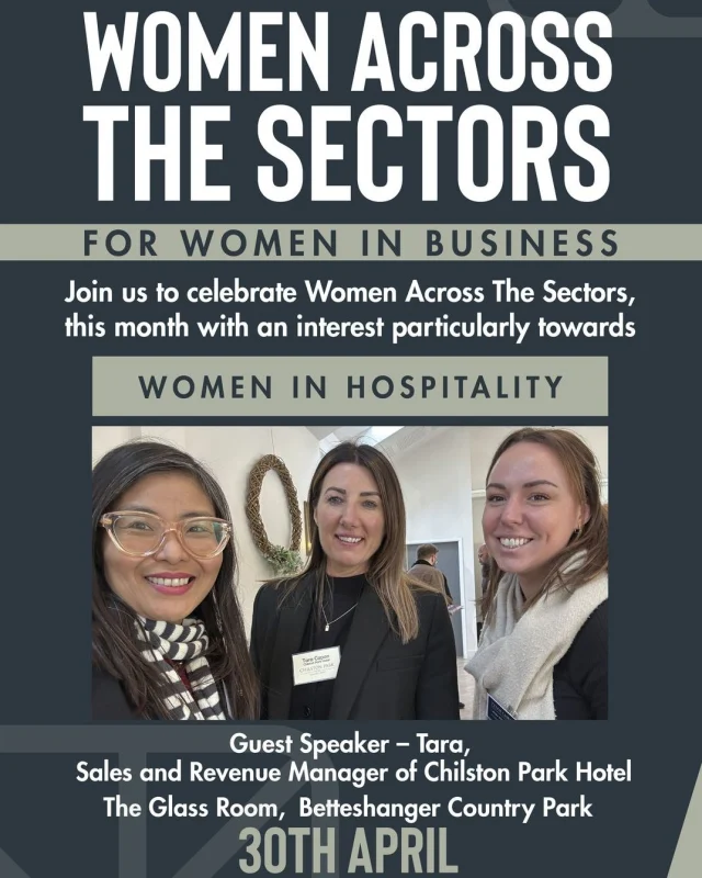 🌟 Ladies, You’re Invited! 🌟
The laughter, connections, and vibrant energy captured in past moments are just a taste of what’s in store at our upcoming Women Across The Sectors (WATS) event—especially for women in hospitality!

I promise, it’ll be as engaging as ever—there won’t be a single dull moment! Here’s what you need to know:
📅 Date: Wednesday, 30th April 2025
 🕐 Time: 12:30 PM - 2:00 PM
 📍 Venue: The Glass Room, Betteshanger Country Park
 📌 Address: Sandwich Rd, Deal CT14 0BF

Why you’ll LOVE this event:
 ✨ Interactive Team-Building: Exciting activities to help you connect and collaborate.
 ☕ Tea & Coffee: Because the best conversations start with a warm drink.
 🍴 Delicious Nibbles & Treats: Fuel for your creativity and meaningful discussions.

📧 RSVP now to secure your spot!
 Email: events@betteshangerparks.co.uk
 Don’t wait—reserve your seat and get ready for an unforgettable afternoon! Let’s create magic together. ✨

#WomenAcrossTheSectors #WATS #NetworkingEvent #TeamBuilding #WomenInBusiness #EmpoweredConnections  #BetteshangerCountryPark  #NetworkingMatters