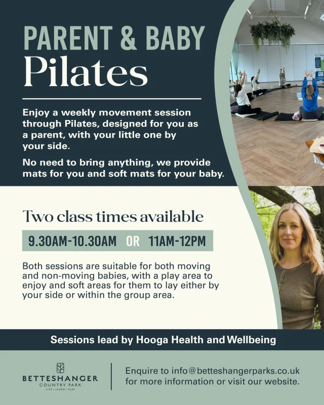 ✨ Parent & Baby Pilates at Betteshanger ✨

A moment just for you - and your little one.
Our Parent & Baby Pilates sessions are designed to help you rebuild strength, connect with your body, and enjoy mindful movement, all while bonding with your baby in a calm and supportive environment 🤍

Whether you're easing back into fitness or simply seeking a peaceful start to the week, we’d love to welcome you.

🗓️ Every Monday until 1st December

https://www.betteshanger-park.co.uk/event/parent-baby-pilates/