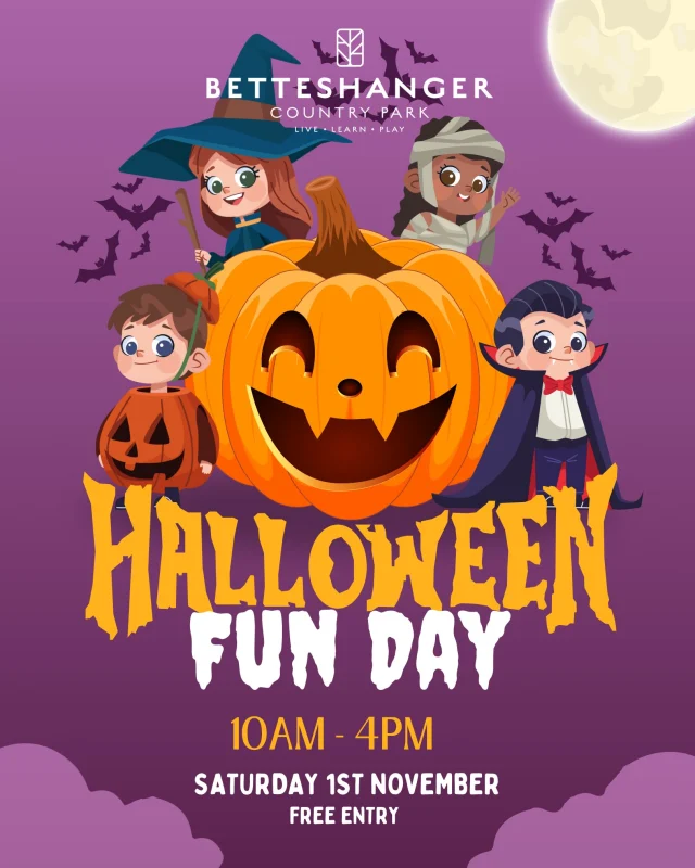 👻🎃 Happy Halloween, everyone! 🎃👻

We hope you’re ready for plenty of treats (and maybe a few tricks… 👀) because we certainly are!

Our team has been busy getting everything spook-tacularly set for our Halloween Fun Day tomorrow, and we can’t wait to welcome you all for a day filled with magic, mischief and monster-sized fun. 🕷️🕸️✨

See you soon for a frightfully fantastic time… if you dare! 🧙‍♀️🍂🧛‍♂️

#HappyHalloween #BetteshangerPark #HalloweenFunDay #SpookySeason #FamilyFun #KentDaysOut 🎃👻