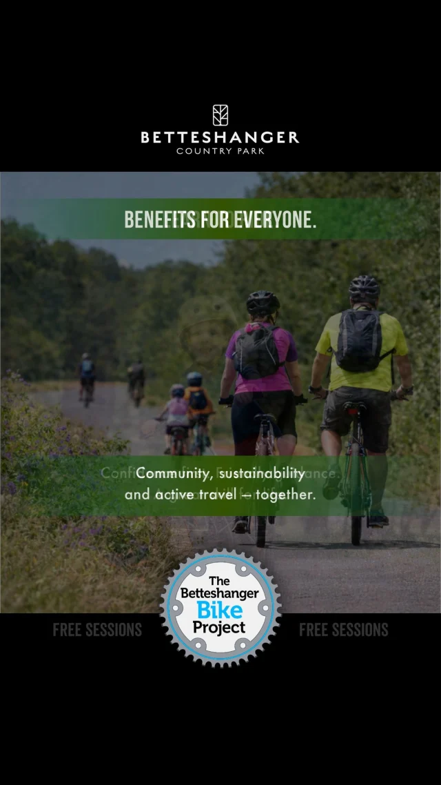 The Betteshanger Bike Project is based here at Betteshanger Country Park—helping build skills, confidence and cycling access for our community.

Whether you’re new to cycling, getting back into it, or just want to support something local and positive, this project is making a real difference.

Follow along and help us spread the word.